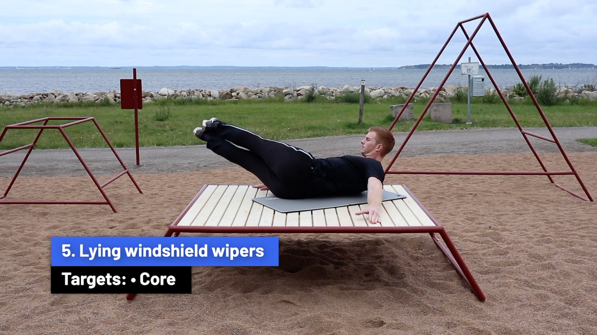 Lying windshield wipers Exercise Abs/Core